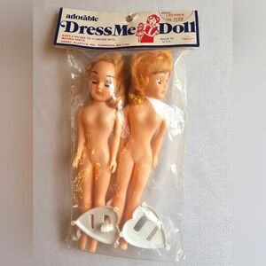 Vintage Adorable Dress Me Dolls 2pack Blonde